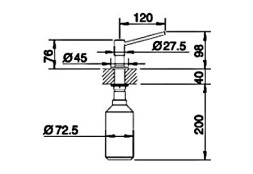 Дозатор для мыла Blanco TORRE 300 мл металл хром / 512593