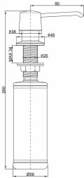 Дозатор для жидкого мыла Paulmark 350 мл черный / D002-401