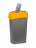 195023 Корзина для мусора с крышкой-качель CURVER FLIP BIN 50 L / оранжевый / серебро