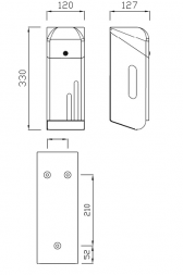Диспенсер для бытовых рулонов туалетной бумаги Nofer металл хром / 05100.B