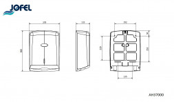 Jofel AH37000 Диспенсер для бумажных полотенец Z-сложения пластик белый