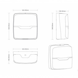 Диспенсер MERIDA HARMONY для листовых бумажных полотенец пластик белый V-сл / AHB101