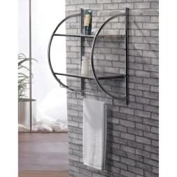 Полка настенная двухярусная D-Lin металл хром / D201901