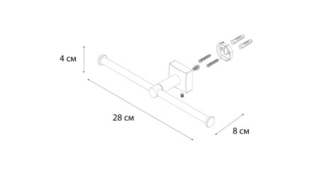 Держатель туалетной бумаги двойной Fixsen Kvadro хром / FX-61310D