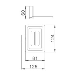 Мыльница настенная D-Lin решетка металл хром / D221330