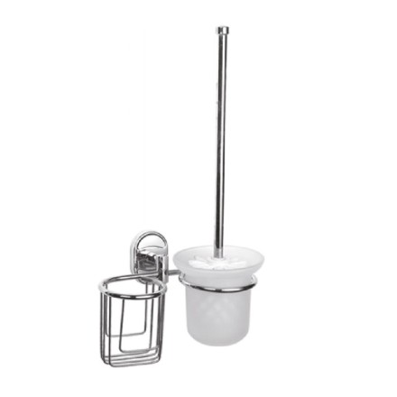 Ершик для унитаза с держателем освежителя D-Lin металл хром / D272700
