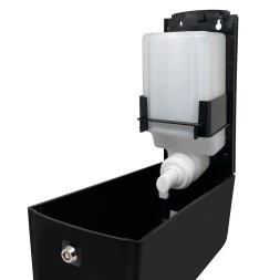 Дозатор для жидкого мыла HOR X12 нажимной 1,2 л пластик черный / HOR-41213515