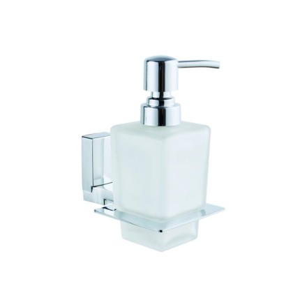 Дозатор для жидкого мыла 300 мл D-Lin механический стекло металл / D221330-1