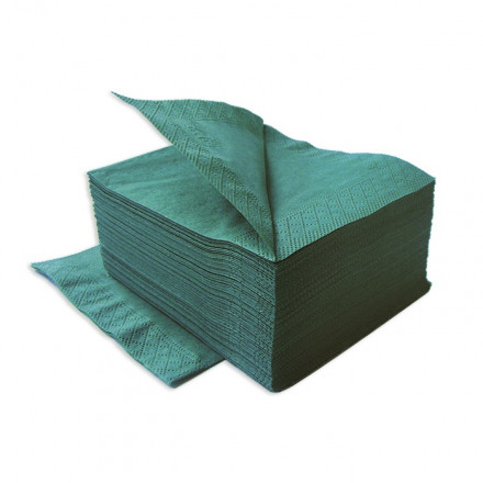 Салфетки столовые Lime 24x24 / 2 слоя / темно-зеленый / арт. 510600 (пач.)