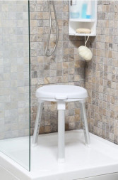 Стул для ванной Klimi M-KV27-01 / белый / с поворотным сиденьем (на 360 градусов)