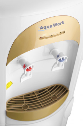 Aqua Work 28-L-B/B Кулер для воды золотой нагрев есть, охлаждение компрессорное