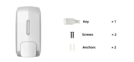 Дозатор для ЖИДКОГО ДЕЗ СРЕДСТВА WisePro K220M-WD наливной механический 500 мл, белый / 71060