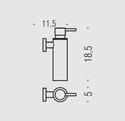 Дозатор для мыла COLOMBO DESIGN PLUS настенный 0,15 л металл графит / W4981.GM