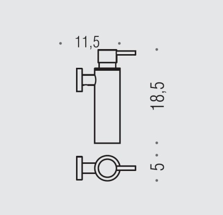Дозатор для мыла COLOMBO DESIGN PLUS настенный 0,15 л металл графит / W4981.GM