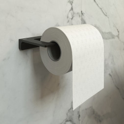 Держатель для туалетной бумаги IDDIS без крышки металл черный / SLIBS00i43