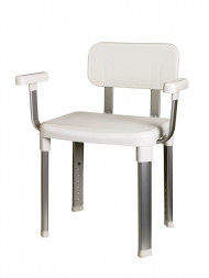 Стул-кресло для ванной Klimi M-KV19-01 / с подлокотниками и регулируемой высотой ножек