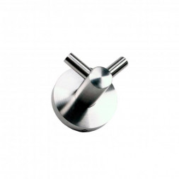 Крючок Nofer двойной металл матовая сталь / 16852.S