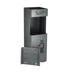 Урна с пепельницей углер. сталь 24 л. САНАКС Серый / 2026