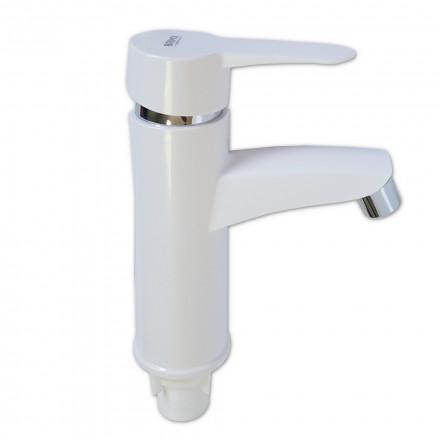 BRIMIX 599 Пластиковый шаровый смеситель на раковину / белый