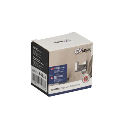 Крючок одинарный настенный GFmark металл Хром / 84114