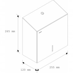 Диспенсер MERIDA STELLA для листовых бумажных полотенец Z сложения металл матовая сталь / ASM101