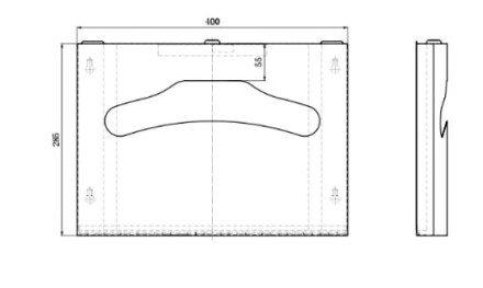 Диспенсер покрытий для унитаза с замком WisePro металл Белый / 77-42