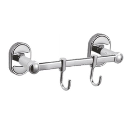 Держатель для полотенец 22.5 см настенный 2 скользящих крючка D-Lin металл хром / D288700-2