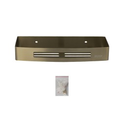 Полочка литая прямоугольная, одинарная, нерж. сталь BRIMIX, Матовое золото / 5655-MG