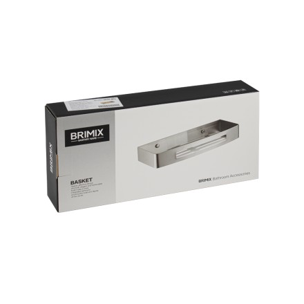 Полочка литая прямоугольная, одинарная, нерж. сталь BRIMIX, Матовое золото / 5655-MG