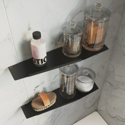 Полка IDDIS для ванной комнаты металл, черная / SLIBS00i44