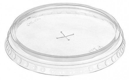 19-3204 Крышка для стакана / PET / с крестовым отверстием / диаметр 95 мм / 50 штук в упак (упак)