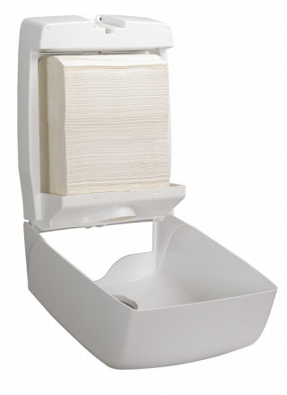 Диспенсер бумажных полотенец C сложения пластик белый Kimberly-Clark 6954 Aquarius