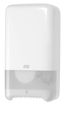 Диспенсер для средних рулонов туалетной бумаги пластик белый Tork Mid-Size T6 557500