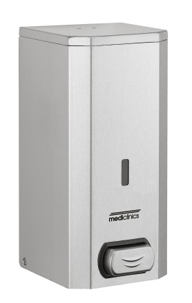 Дозатор жидкого мыла Mediclinics настенный 1,5 л, металл матовая сталь / DJ0031CS