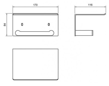 Держатель для туалетной бумаги NOFER с полочкой металл золотой / 16876.G