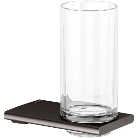 Подстаканник Keuco Edition подвесной хрусталь/металл Титан черный матовый / 11550359000