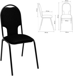 532785 Стул для посетителей РС02М / черный