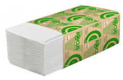 5049976 Бумажные полотенца V-сложения Focus 250л, 1сл, 23*23см(пач.)