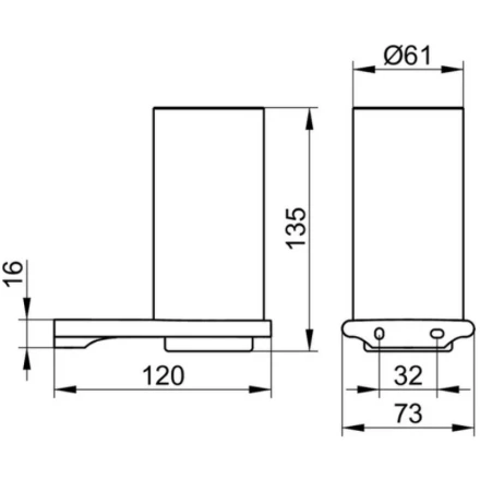 Подстаканник Keuco Edition подвесной хрусталь/металл Черный хром матовый / 11550139000