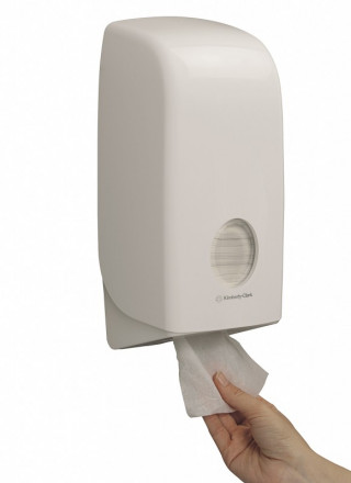 Диспенсер листовой туалетной бумаги пластик белый Kimberly-Clark 6946 Aquarius