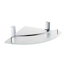 Полка стеклянная настенная угловая D-Lin хром / D264330