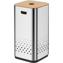 Корзина перфорированная для белья WeltWasser LETY MT 35L Матовая сталь / 10000003988