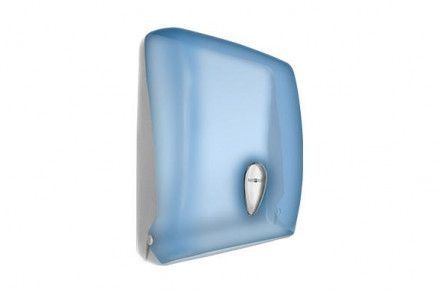 Диспенсер для бумажных полотенец Z, V сложения NOFER пластик синий / 04020.T
