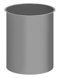 Корзина для мусора цилиндрическая MERIDA STELLA R 50 л металл матовая сталь / KSM108.R