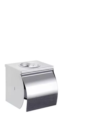 Держатель для туалетной бумаги Potato c крышкой и пепельницей металл хром / P300