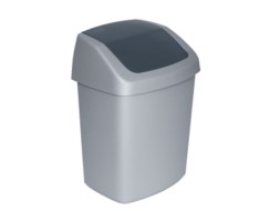 Урна для мусора CURVER Swing bin 10л пластик серебро / 167910