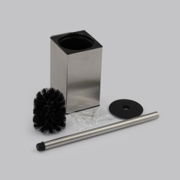 Ёрш для унитаза Klimi квадратный настенный металл сатин / 80176