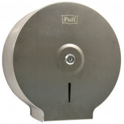 1402.132 Антивандальный диспенсер для туалетной бумаги для средних рулонов металл матовая сталь Puff 7610