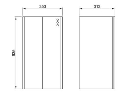 Контейнер для мусора настенный нерж. сталь. 65л. Nofer EVO матовый / 14077.65.EVO.S