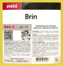 444-1 Универсальное моющее средство с ароматом лимона PRO-BRITE PROFIT BRIN / 1 л